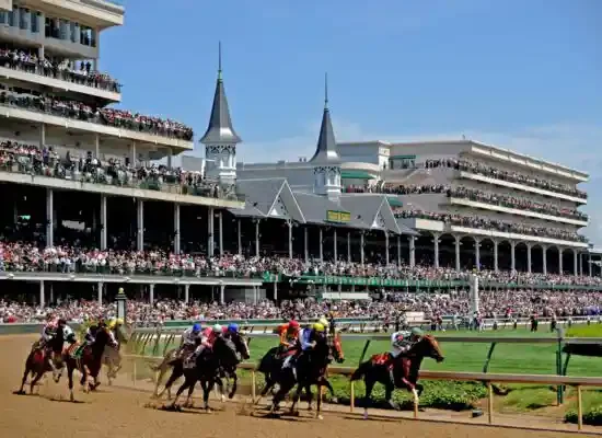 Horse racing at a corporate sports event